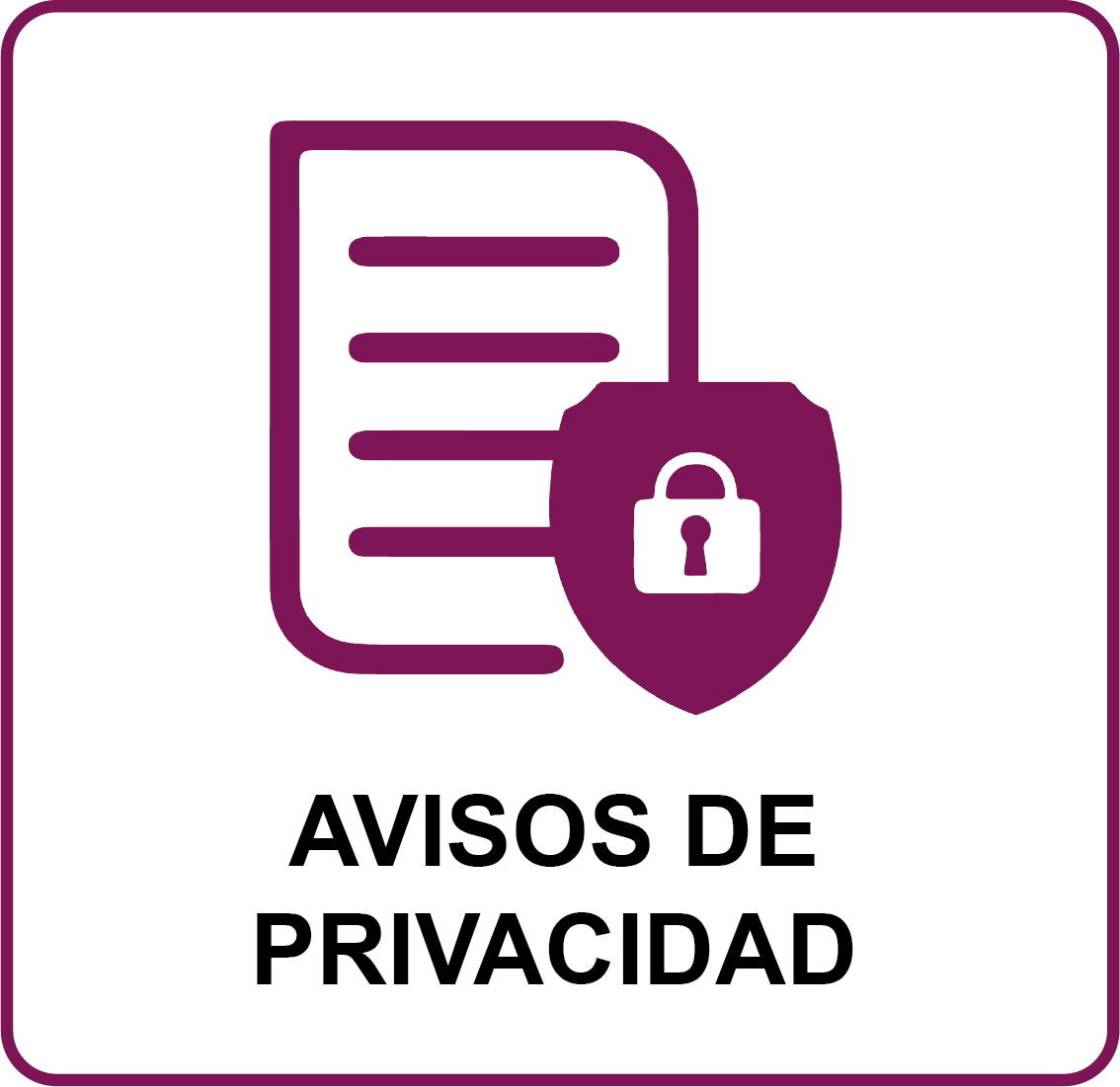 avisos de privacidad icono