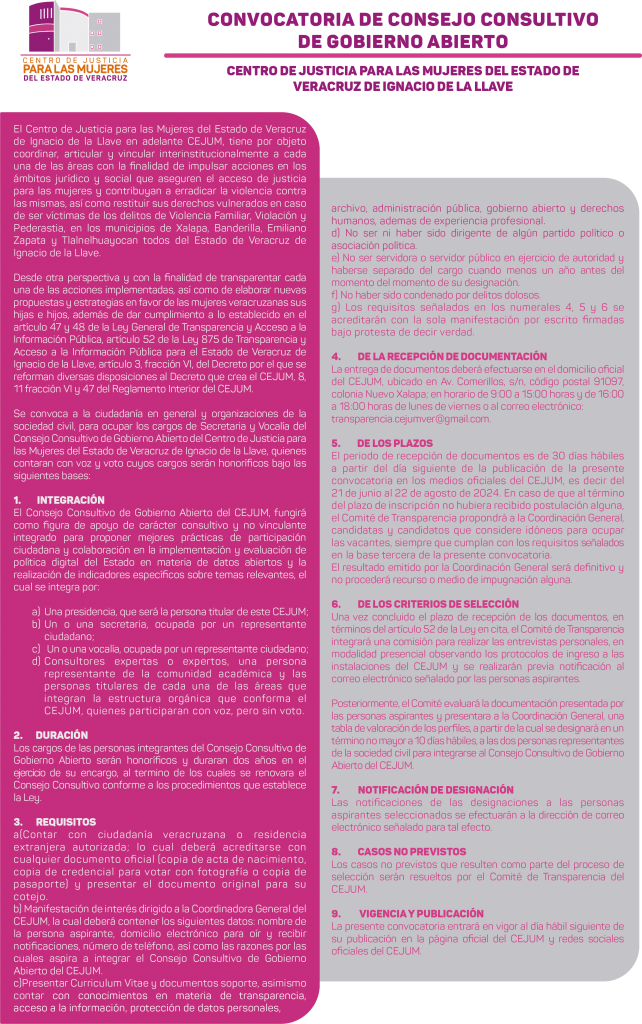 Convocatoria Consejo Consultivo